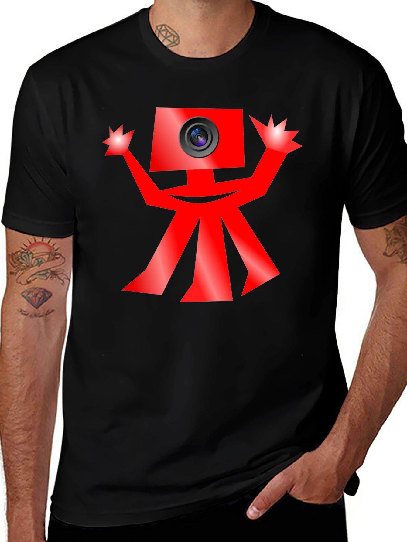 Quirky Camera Character Graphic Tee