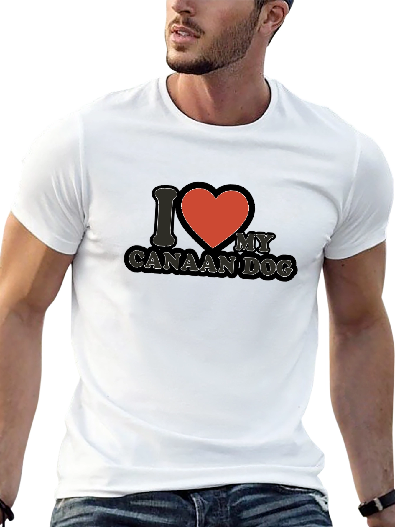 I Love My Canaan Dog T-Shirt - Black