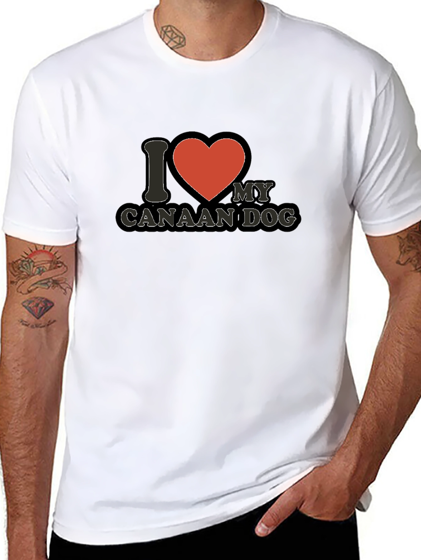 I Love My Canaan Dog T-Shirt - Black