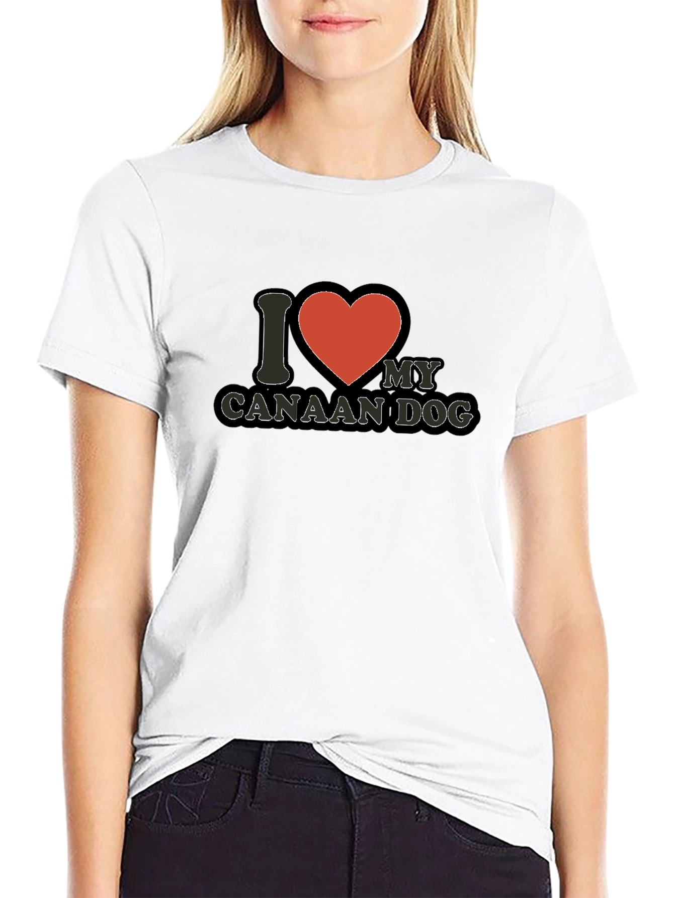 I Love My Canaan Dog T-Shirt - Black