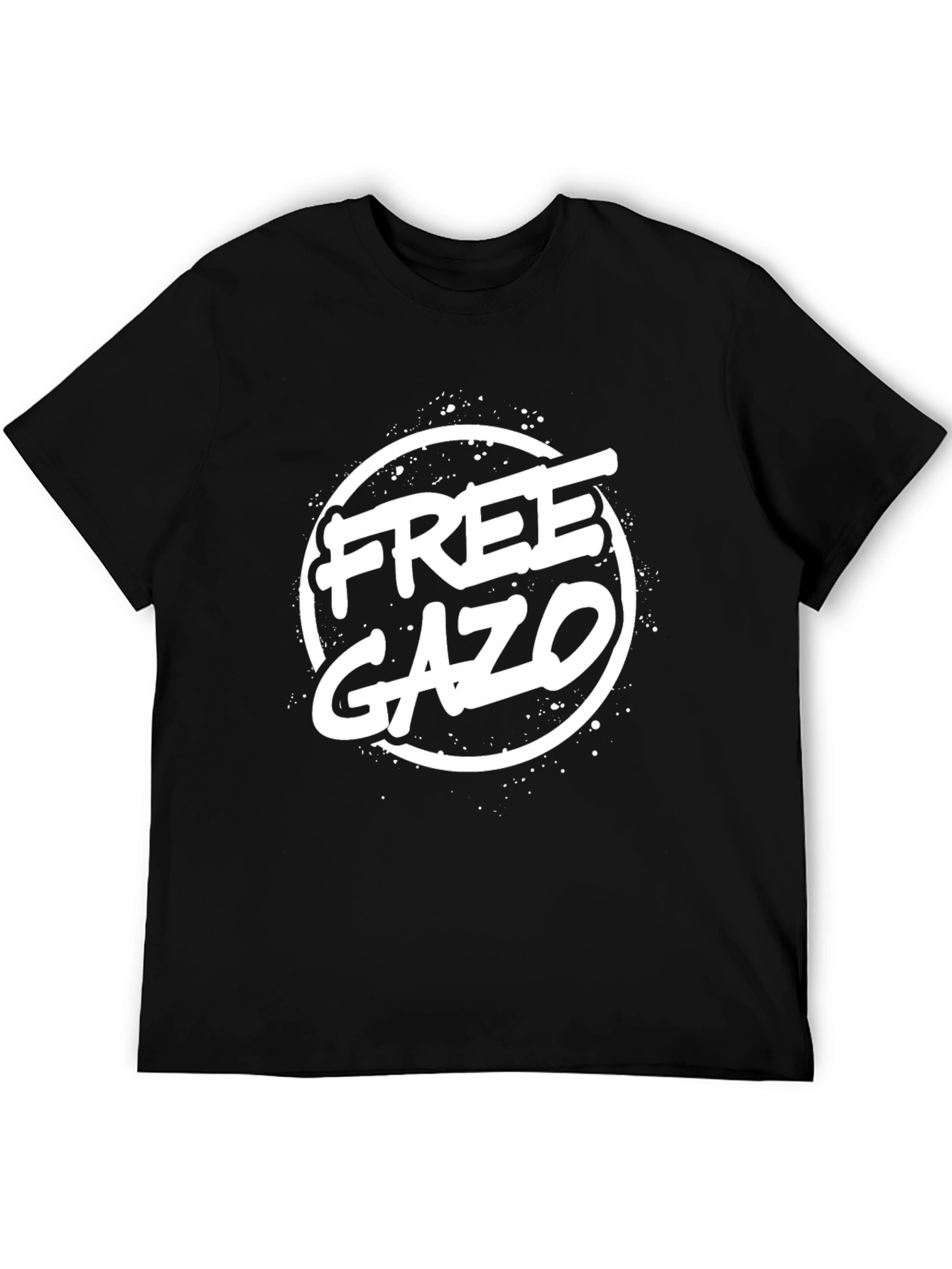Free Gazo Black T-Shirt - Graphic Print Tee