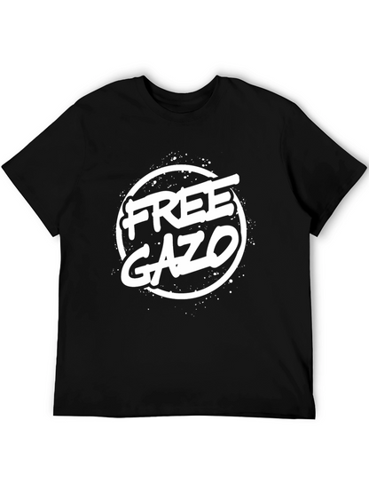 Free Gazo Black T-Shirt - Graphic Print Tee