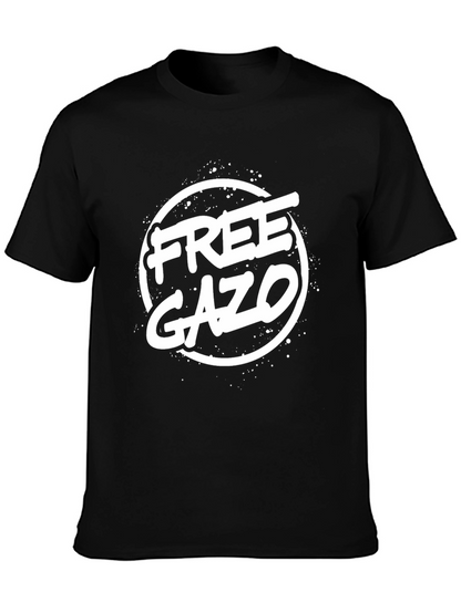 Free Gazo Black T-Shirt - Graphic Print Tee
