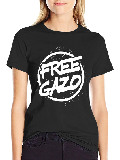 Free Gazo Black T-Shirt - Graphic Print Tee