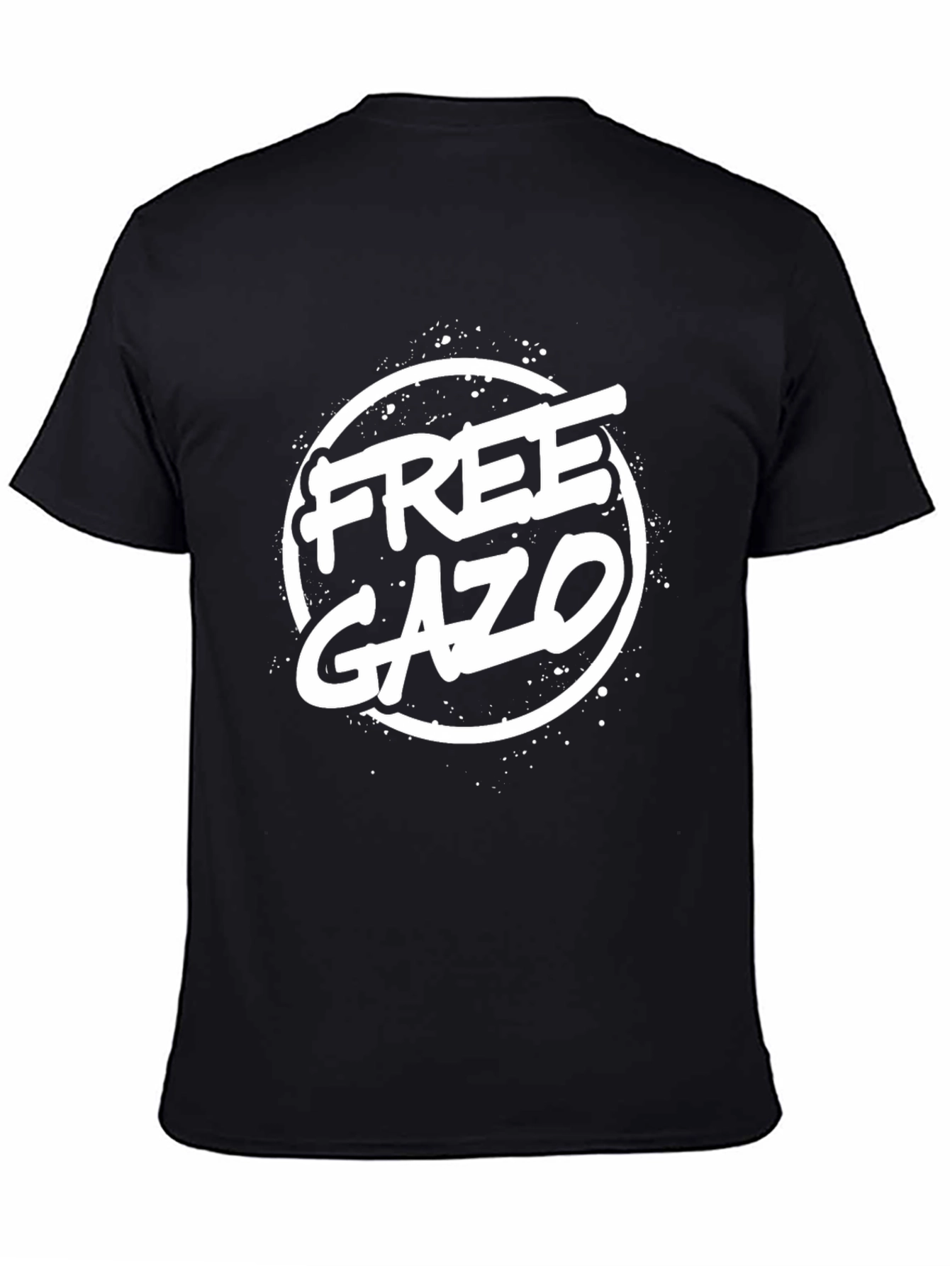 Free Gazo Black T-Shirt - Graphic Print Tee