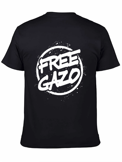 Free Gazo Black T-Shirt - Graphic Print Tee
