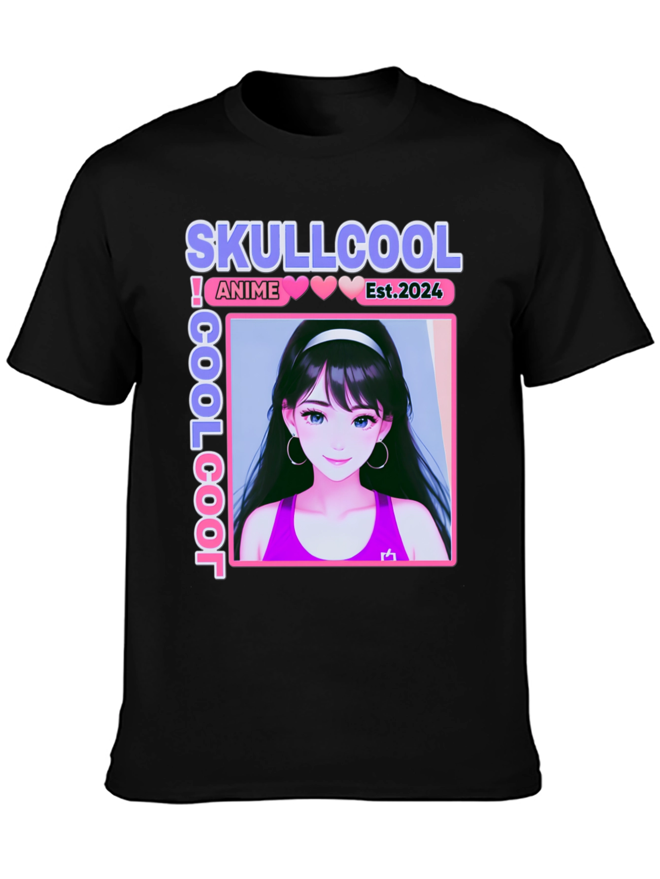 Skullcool Anime Girl Graphic T-Shirt - Est. 2024