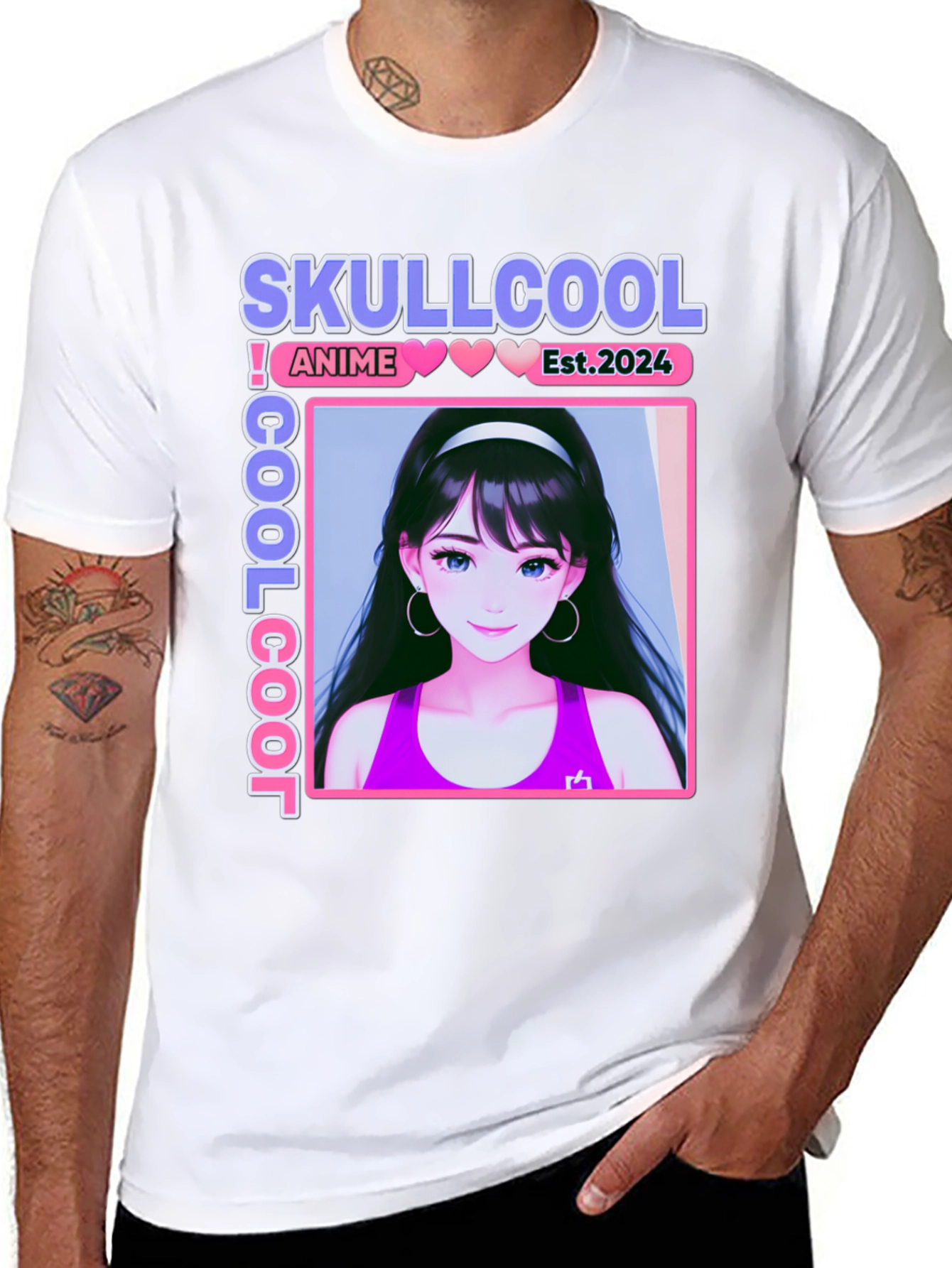 Skullcool Anime Girl Graphic T-Shirt - Est. 2024