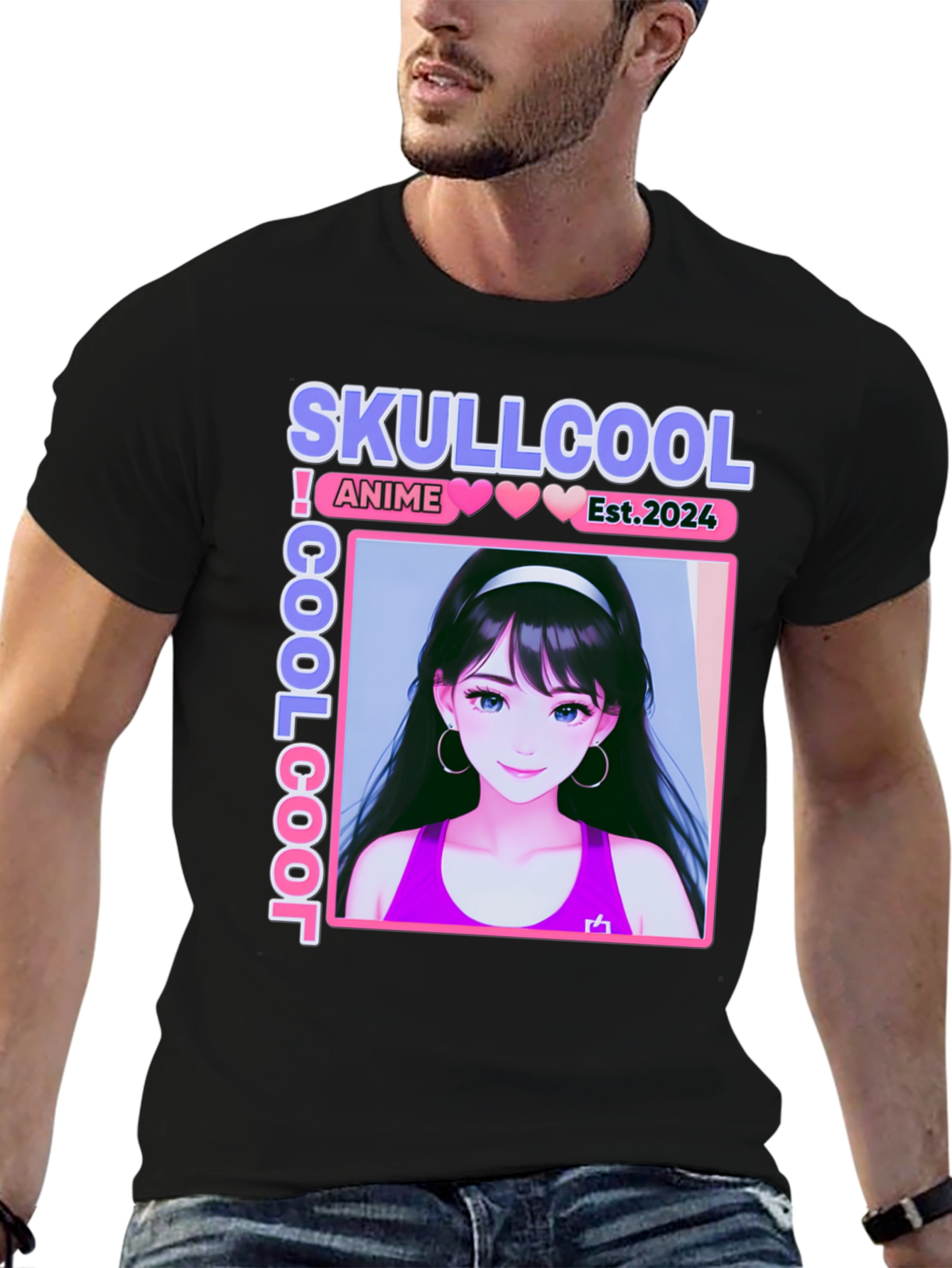 Skullcool Anime Girl Graphic T-Shirt - Est. 2024