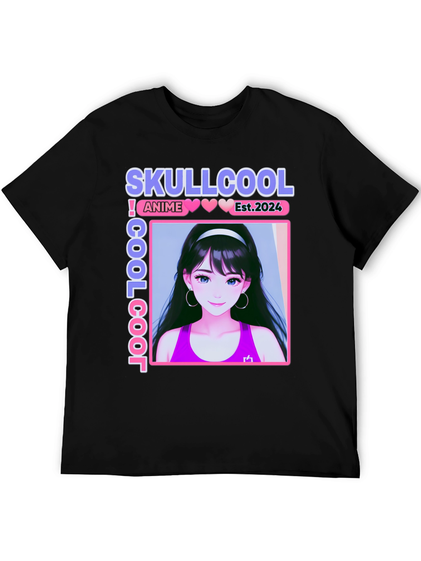 Skullcool Anime Girl Graphic T-Shirt - Est. 2024