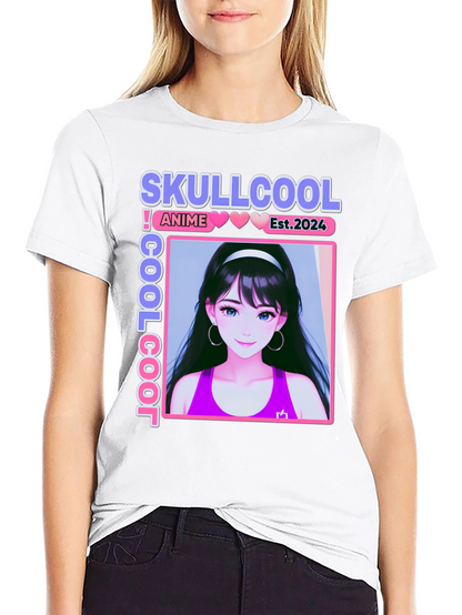 Skullcool Anime Girl Graphic T-Shirt - Est. 2024