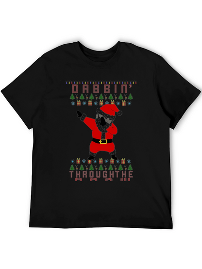 Dabbin Through The Snow Christmas Graphic Tee