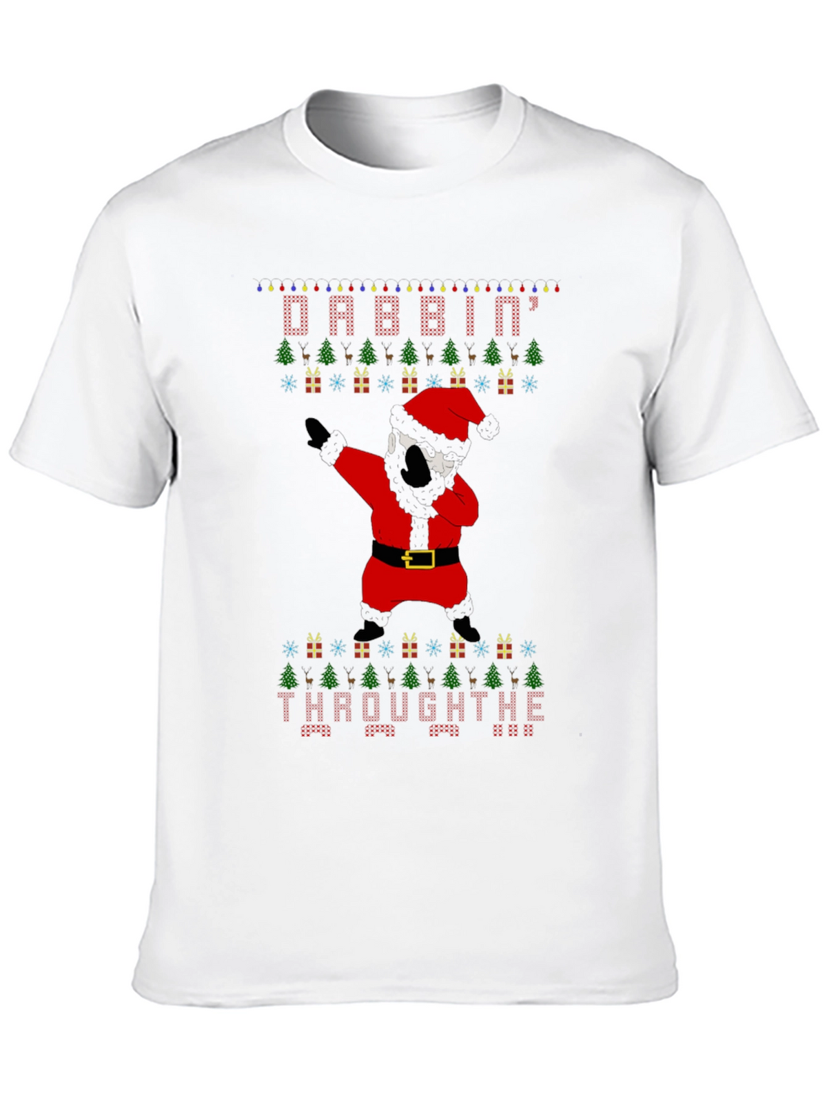Dabbin Through The Snow Christmas Graphic Tee