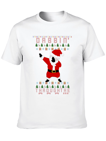 Dabbin Through The Snow Christmas Graphic Tee
