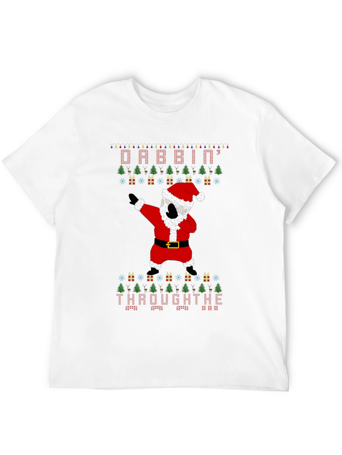 Dabbin Through The Snow Christmas Graphic Tee