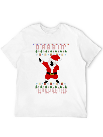 Dabbin Through The Snow Christmas Graphic Tee