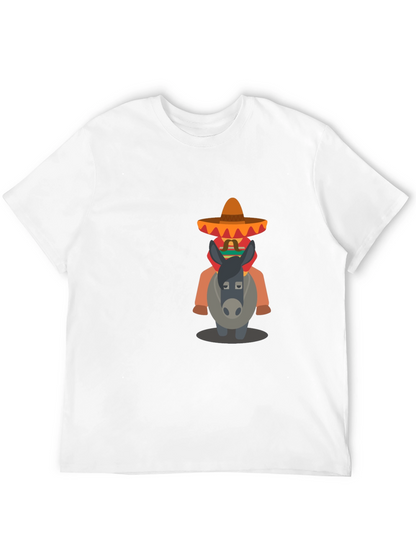 Black T-Shirt with Mexican Donkey Design