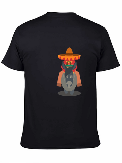 Black T-Shirt with Mexican Donkey Design