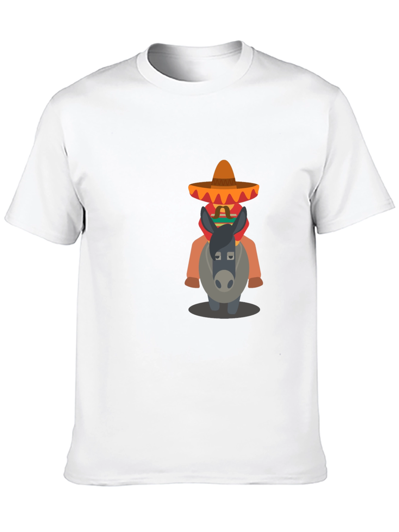 Black T-Shirt with Mexican Donkey Design