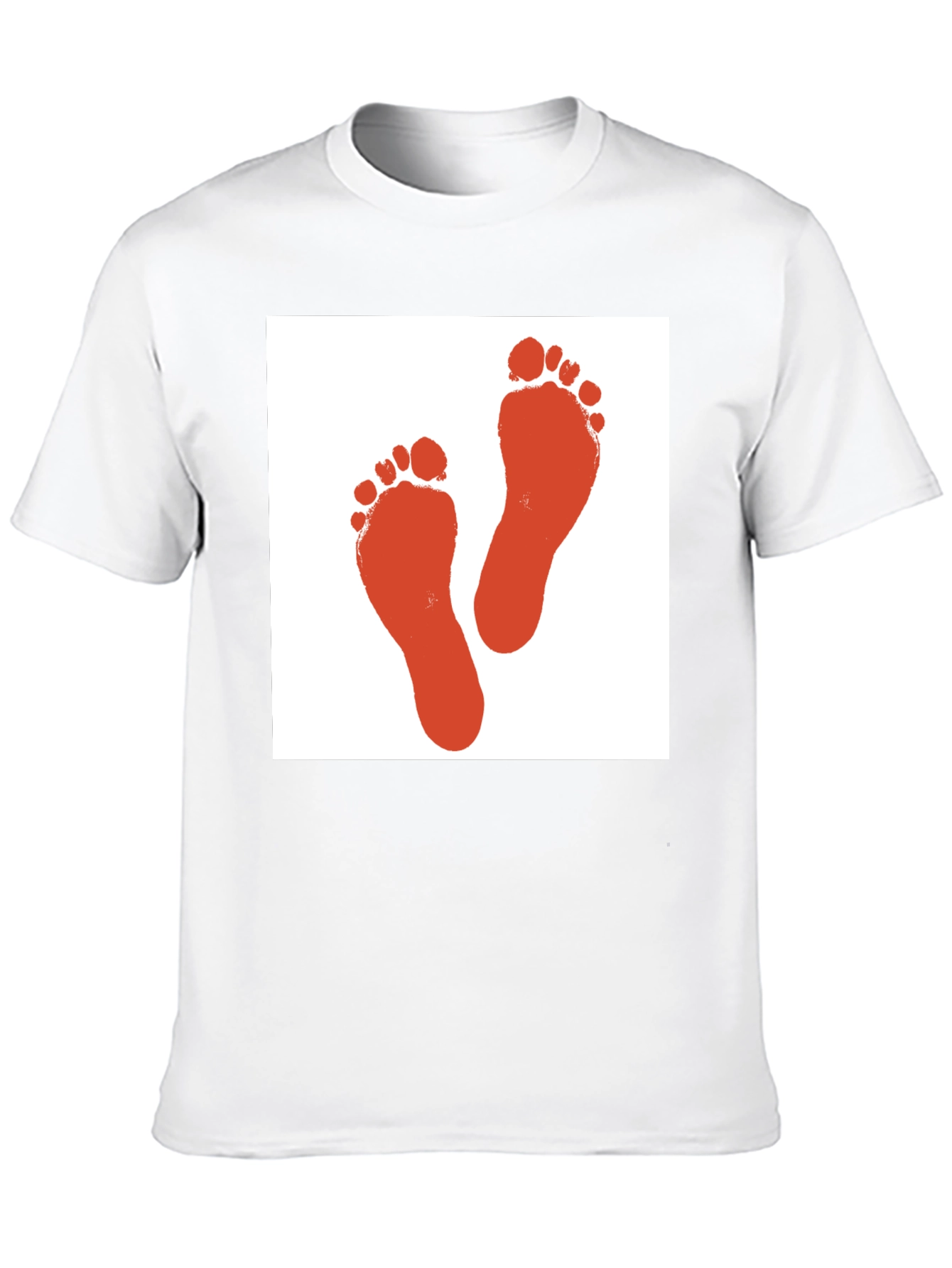 Footprint Graphic Tee - Black Cotton T-Shirt