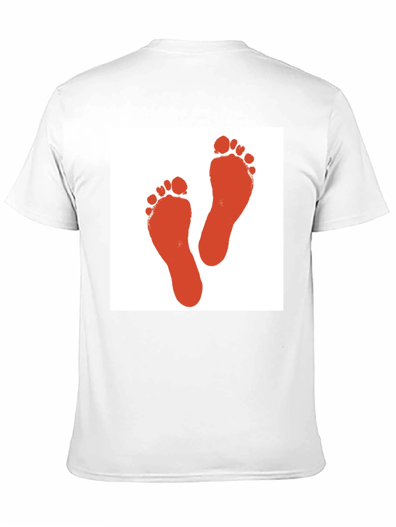 Footprint Graphic Tee - Black Cotton T-Shirt
