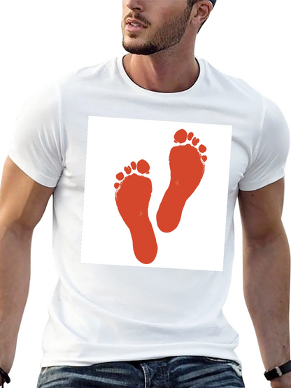 Footprint Graphic Tee - Black Cotton T-Shirt