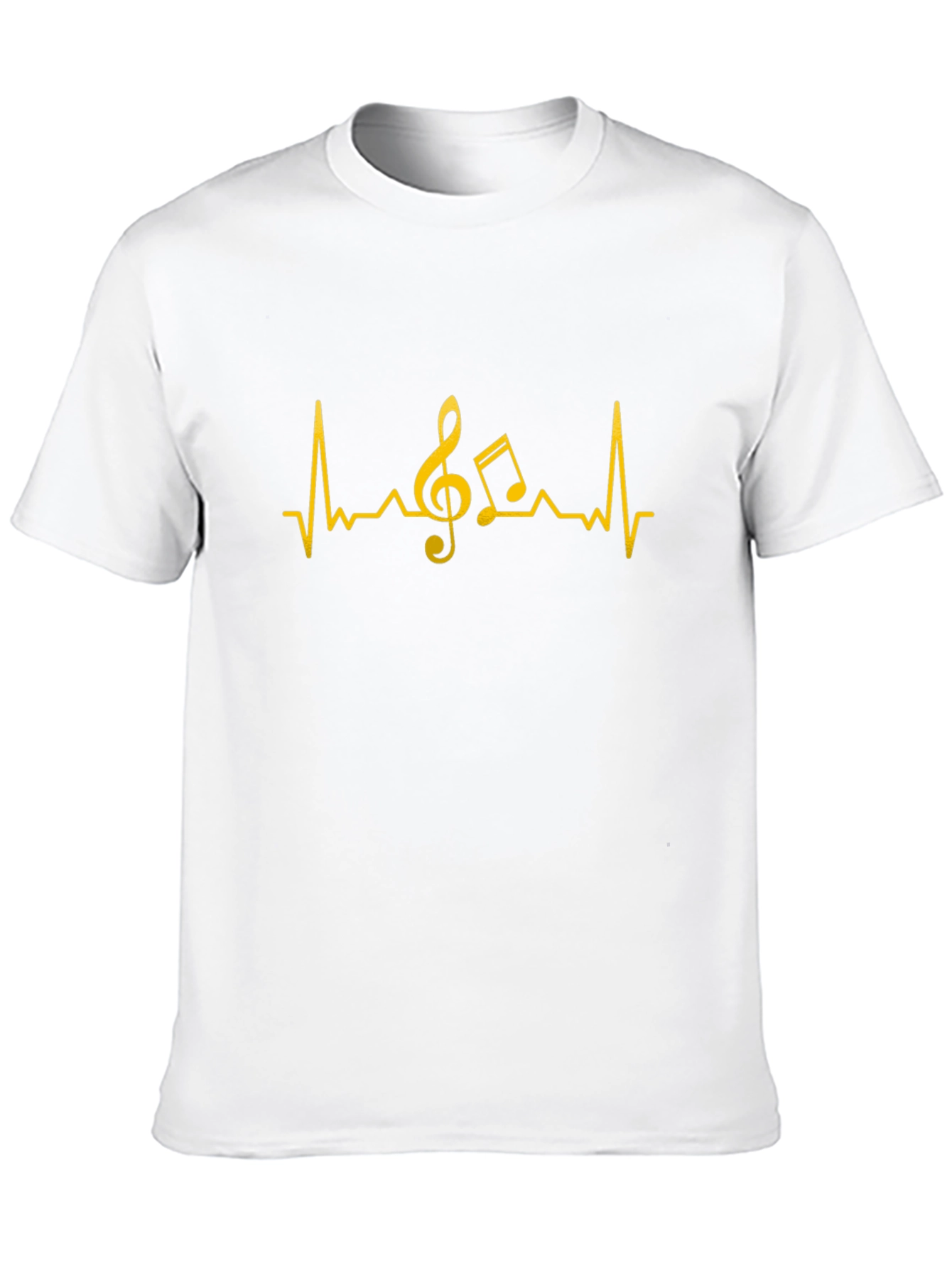 Music Heartbeat T-Shirt - Black Cotton Tee
