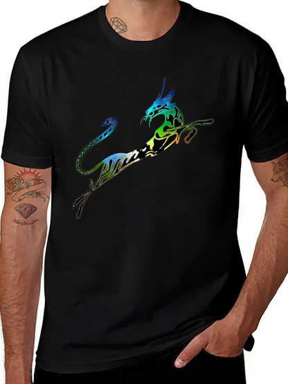 Unique Dragon Graphic Print Tee