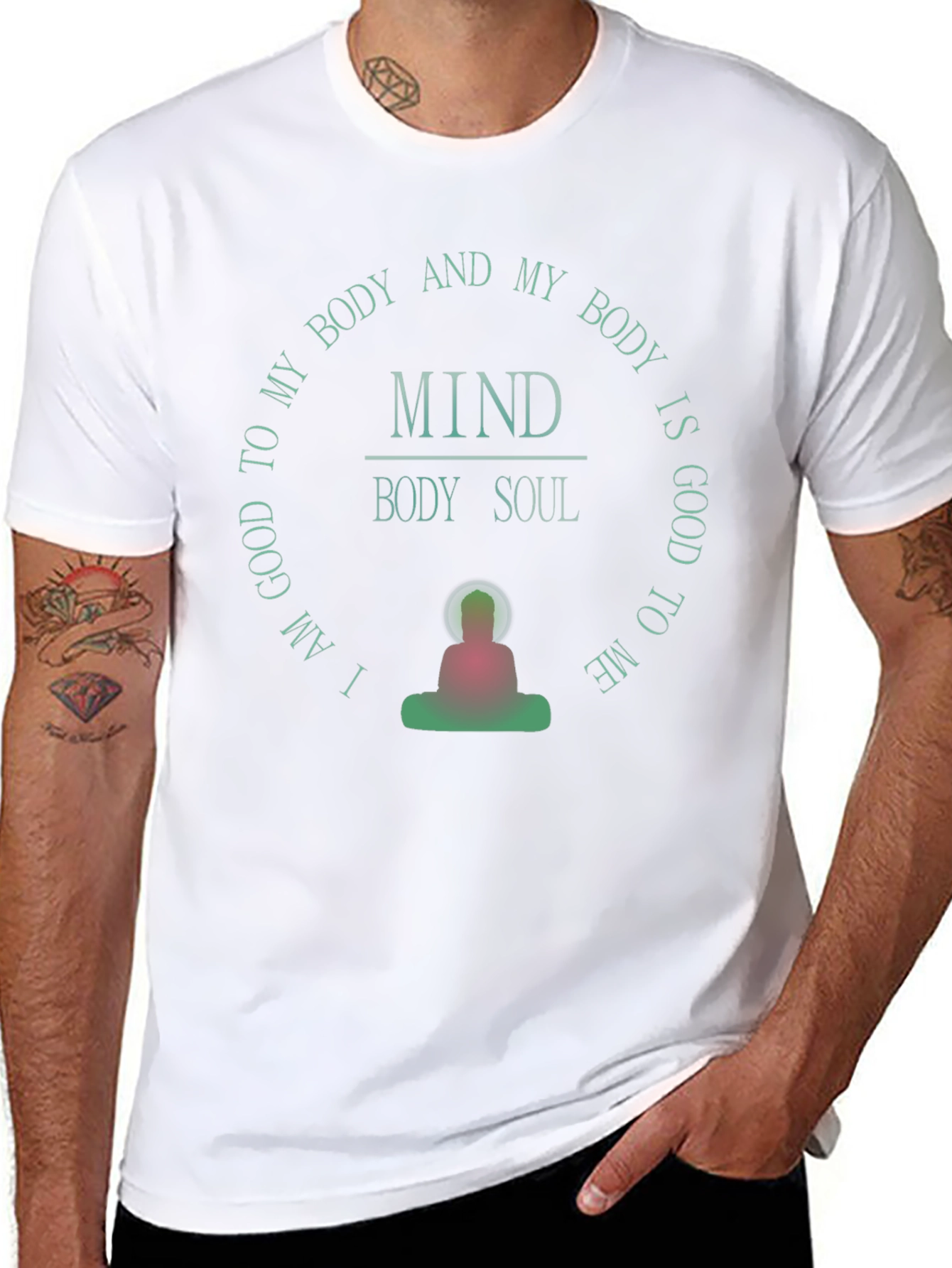Mind Body Soul T-Shirt - Good Vibes