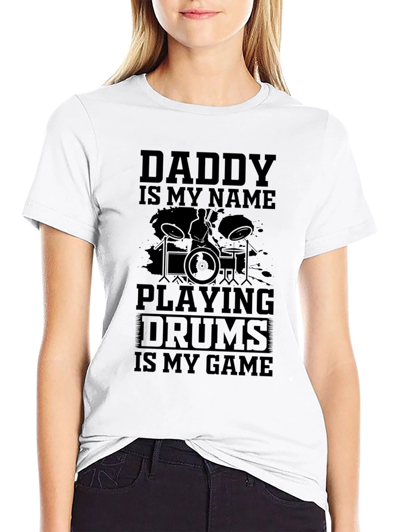 Daddy Drummer T-Shirt - Music Lover Tee