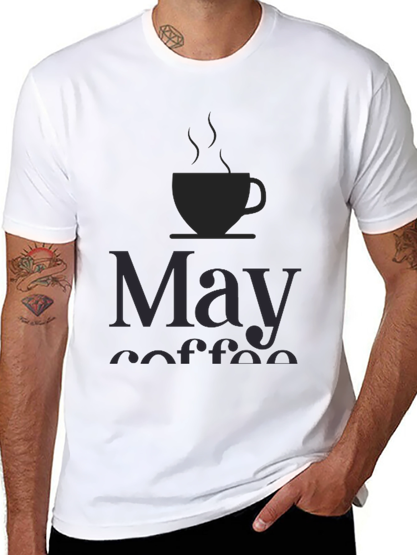 May Coffee T-Shirt - Unisex Black Tee