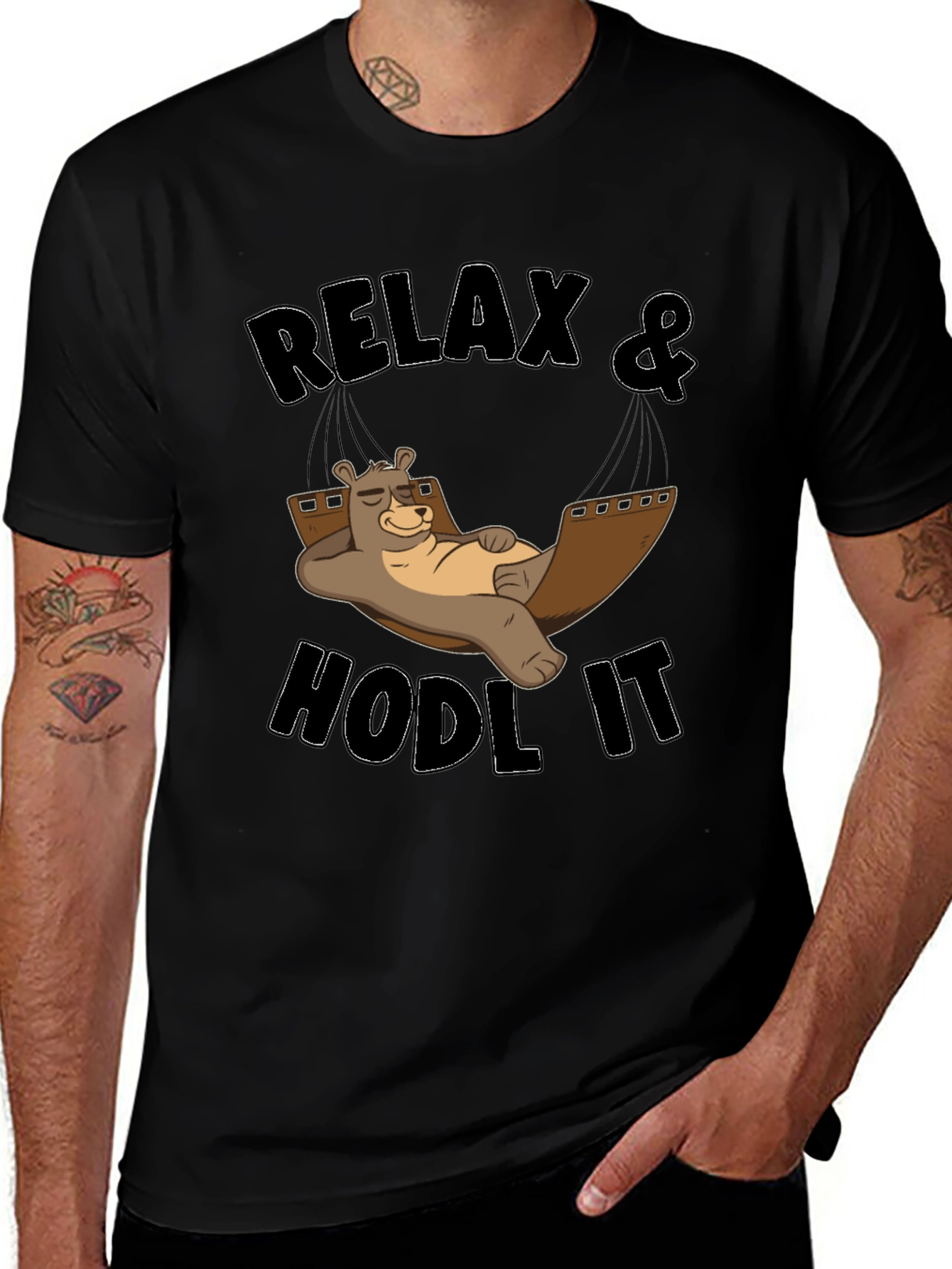 Relax & Hodl It Bear T-Shirt