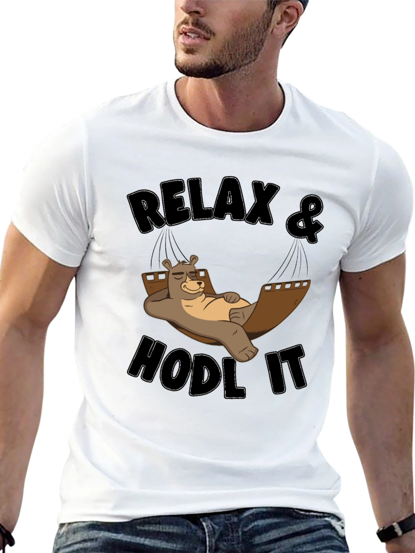 Relax & Hodl It Bear T-Shirt