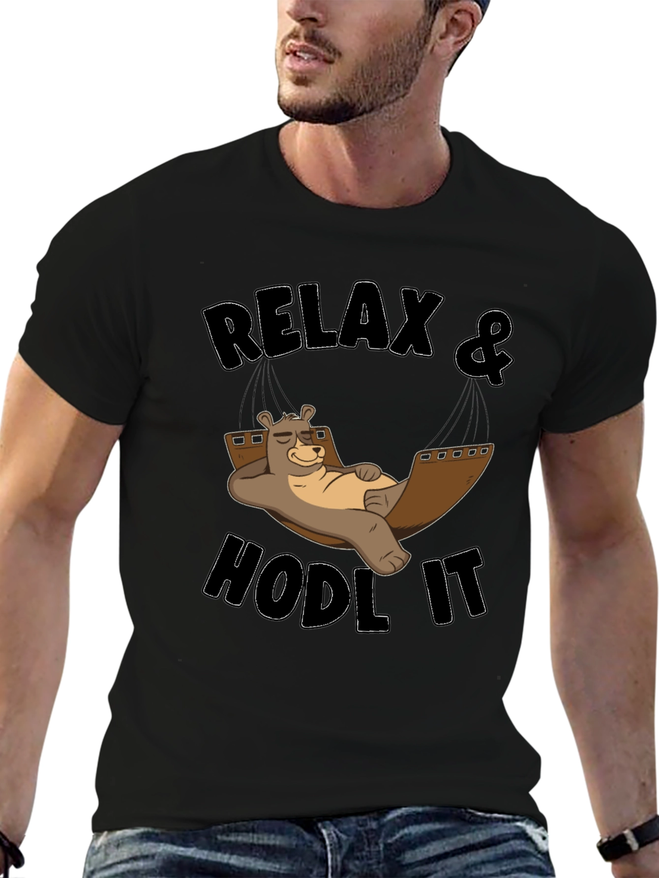 Relax & Hodl It Bear T-Shirt