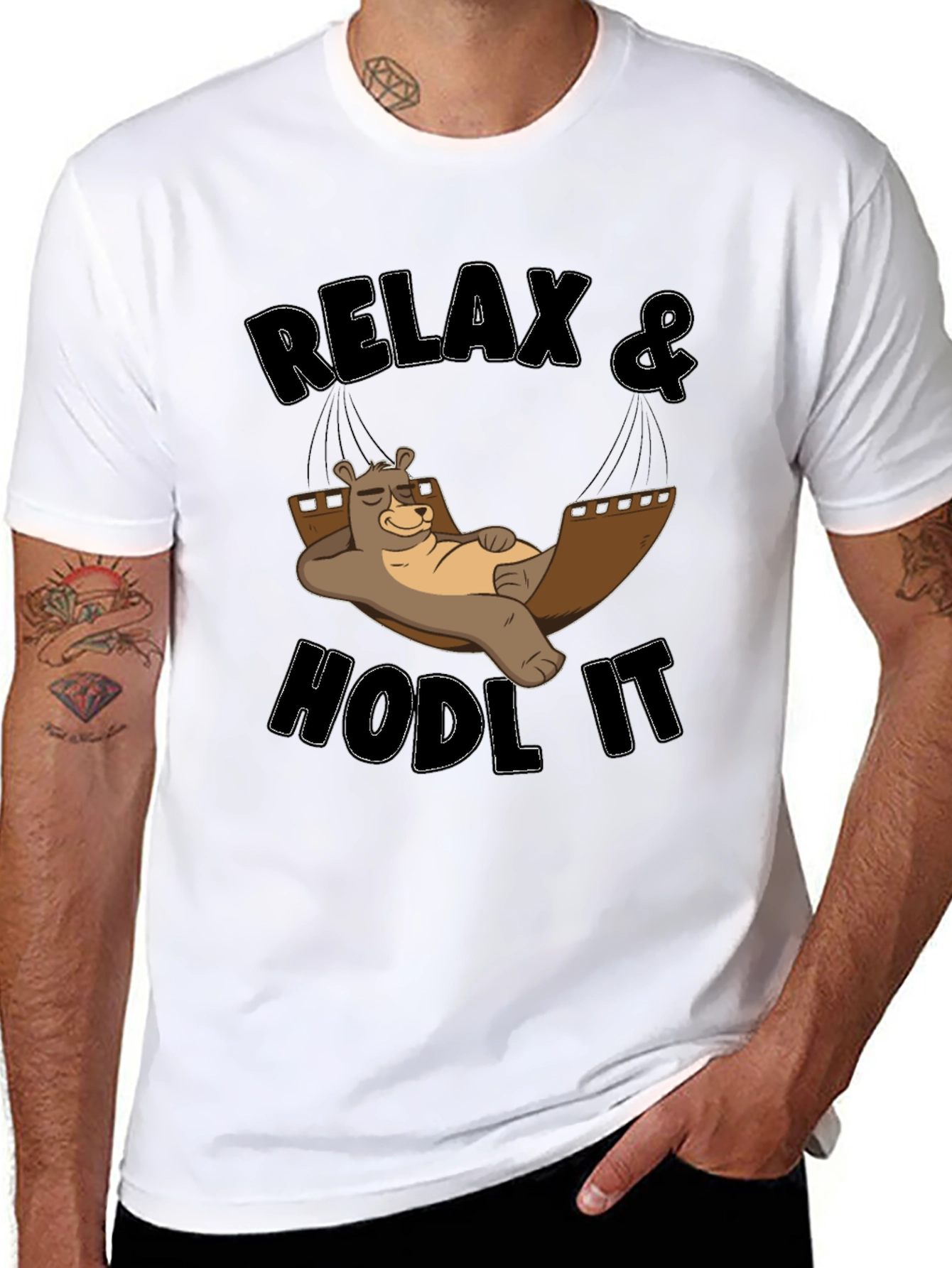 Relax & Hodl It Bear T-Shirt