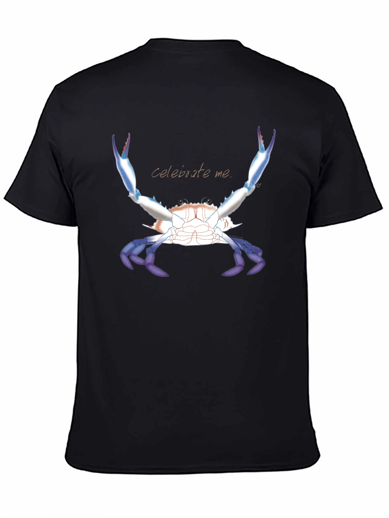 Celebrate Me Crab T-Shirt - Black