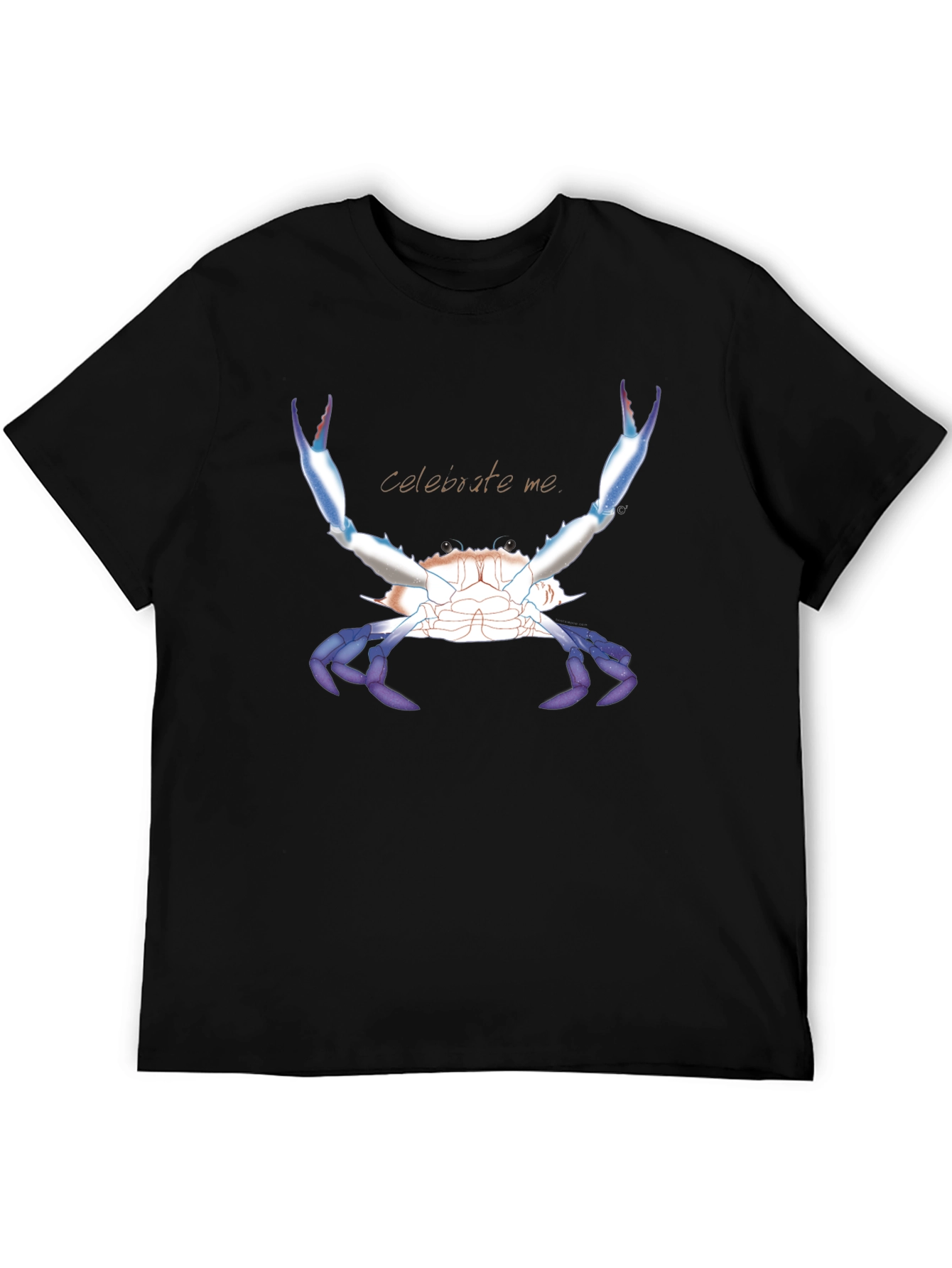 Celebrate Me Crab T-Shirt - Black