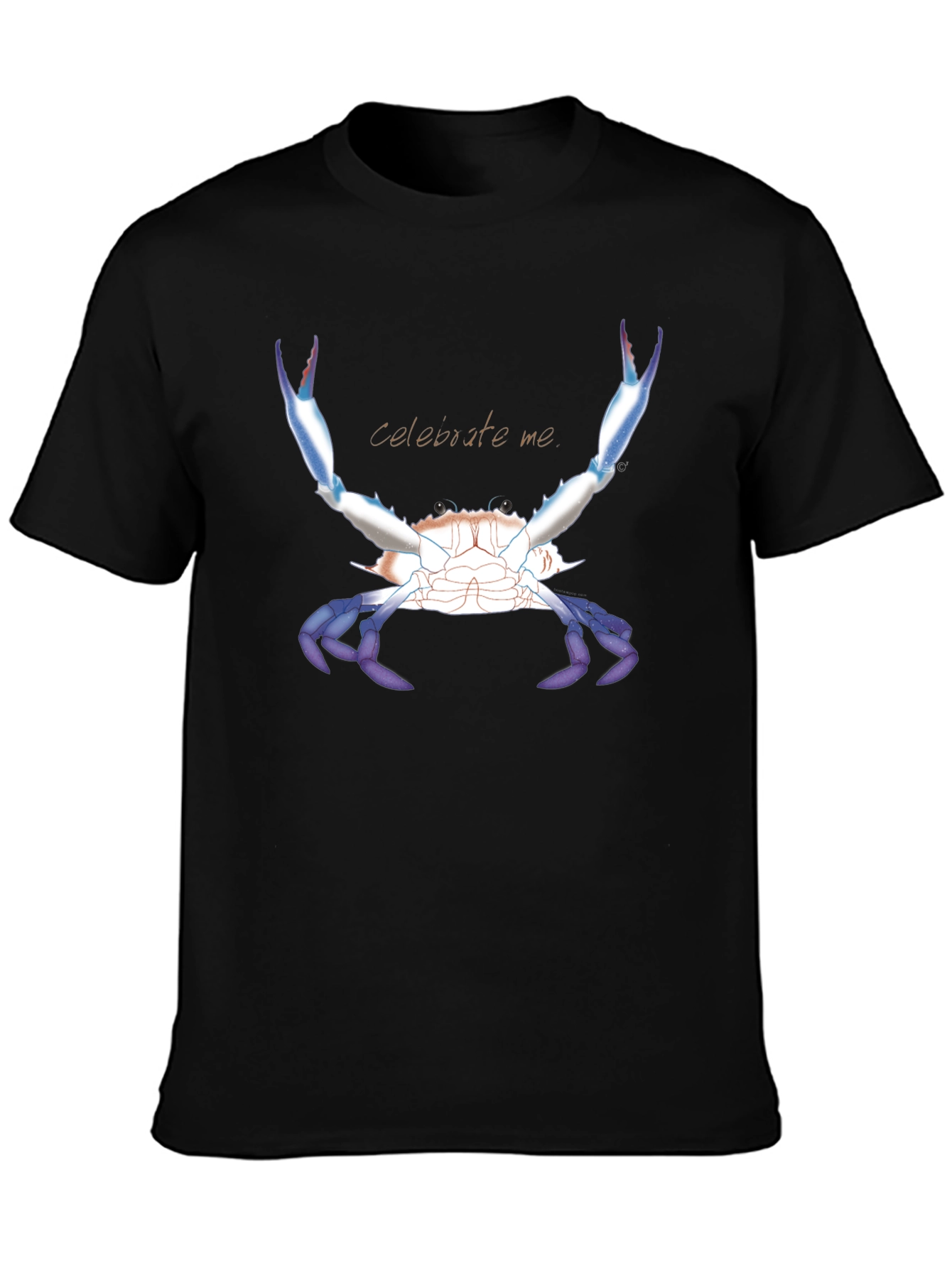 Celebrate Me Crab T-Shirt - Black