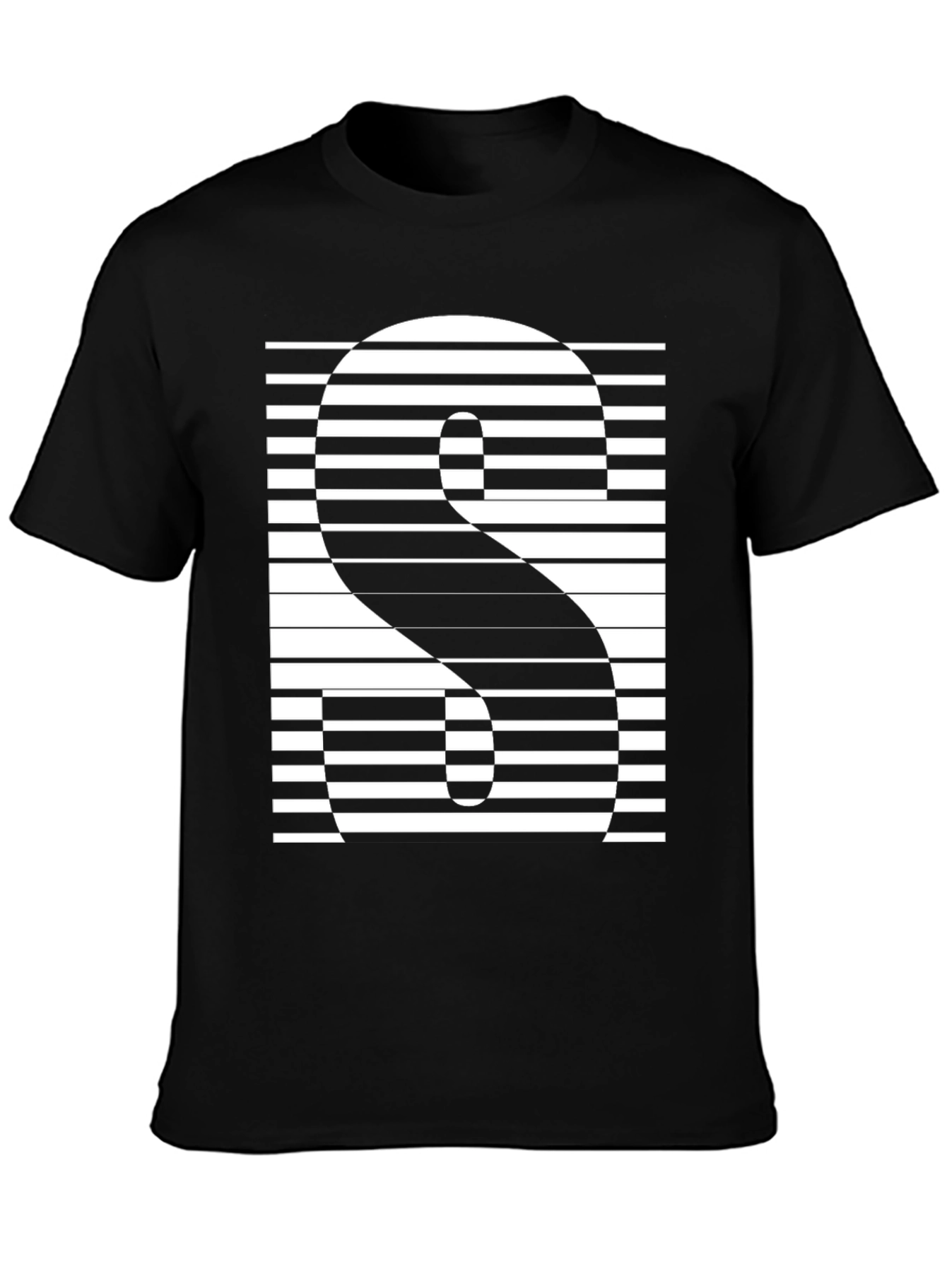 Abstract Striped S Graphic Tee