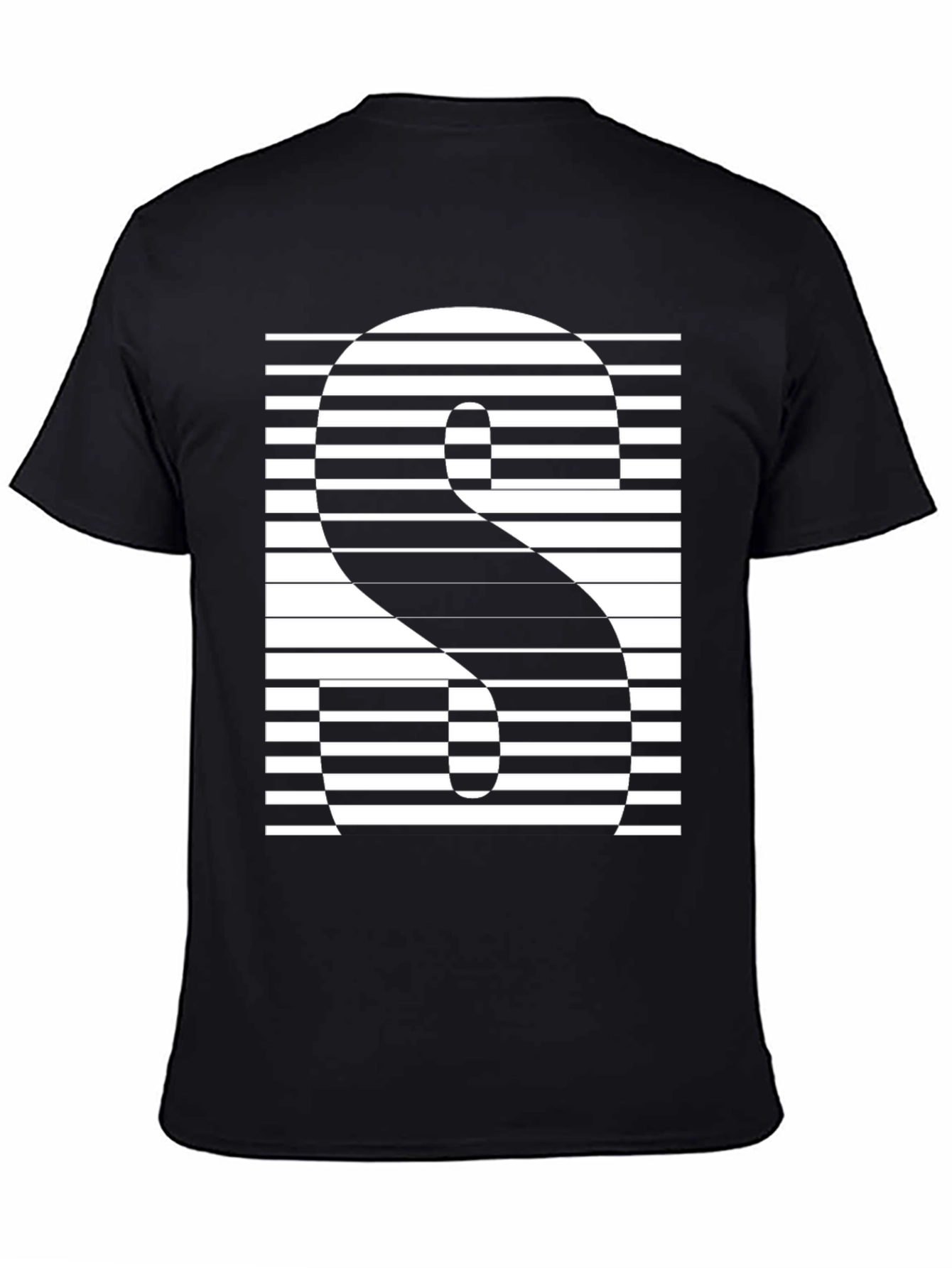 Abstract Striped S Graphic Tee