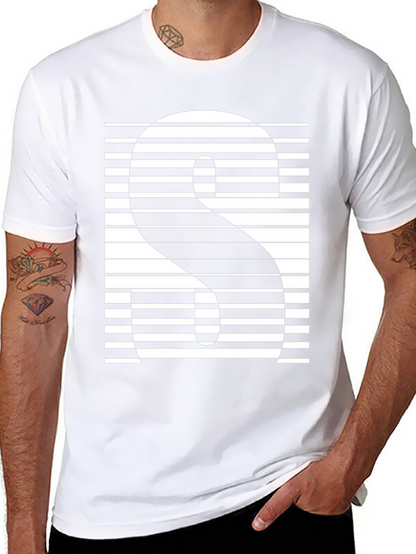 Abstract Striped S Graphic Tee