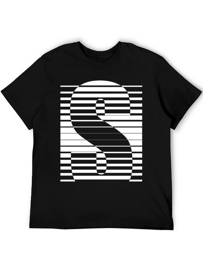 Abstract Striped S Graphic Tee