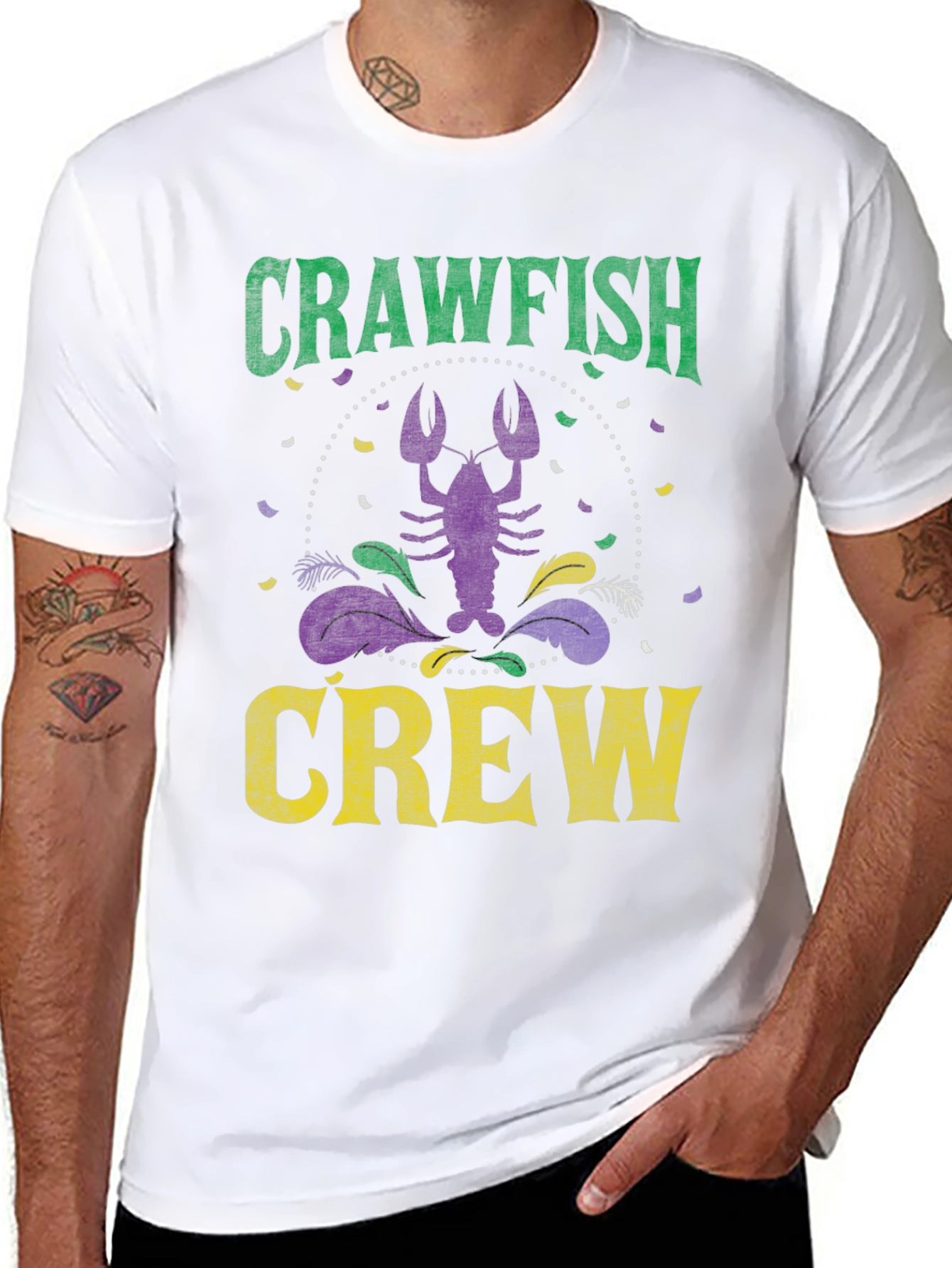 Crawfish Crew Mardi Gras T-Shirt