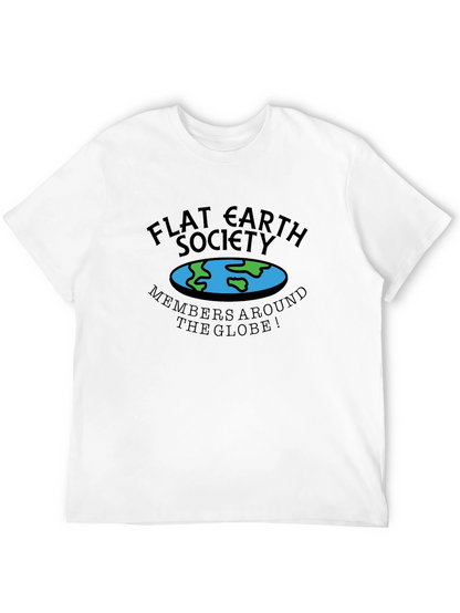 Flat Earth Society Mens Black T-Shirt