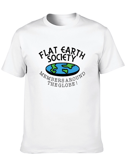 Flat Earth Society Mens Black T-Shirt
