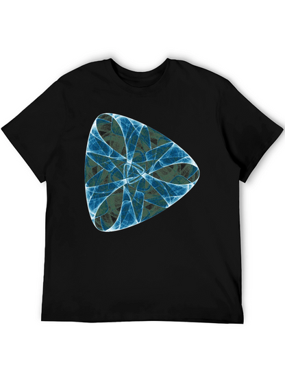 Abstract Fractal Design Black T-Shirt