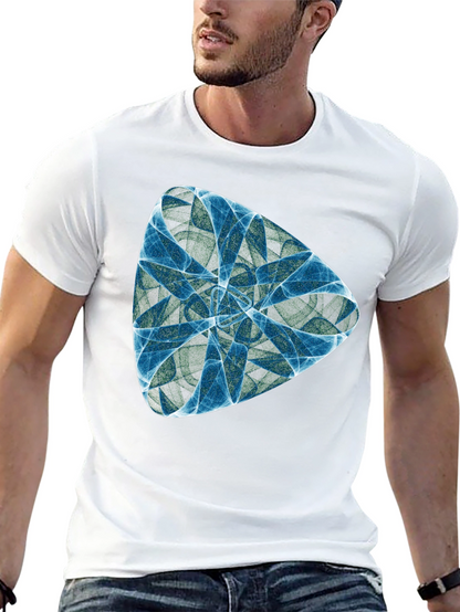Abstract Fractal Design Black T-Shirt