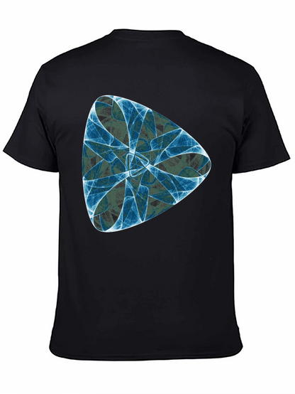 Abstract Fractal Design Black T-Shirt