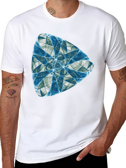 Abstract Fractal Design Black T-Shirt
