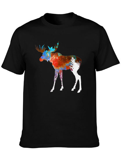 Cosmic Moose Graphic Tee - Black